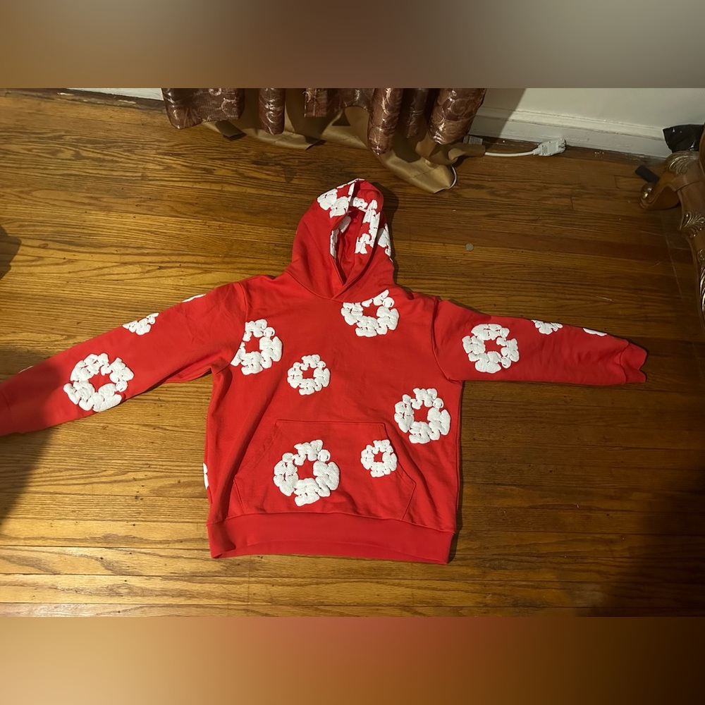 Denim Tears Red Hoodie , Size Large